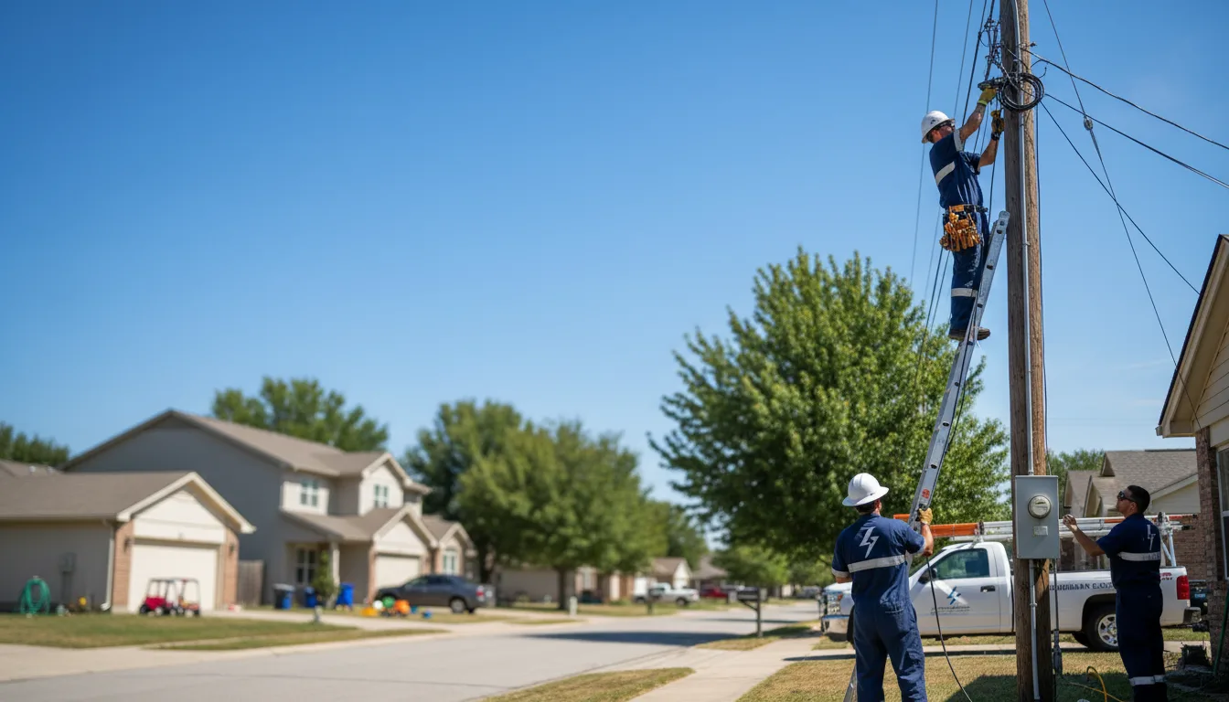 Residential electrician providing installation services in Courtland, AL